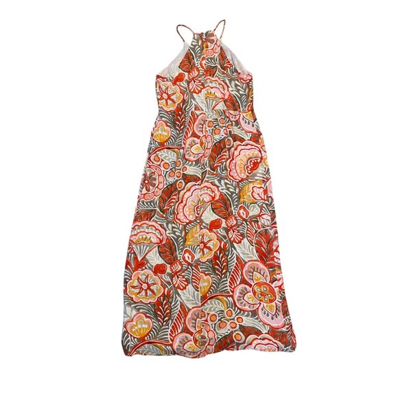 LOFT Ann Taylor Verona halter maxi dress gauze sz 12 spring summer wedding - Picture 6 of 10